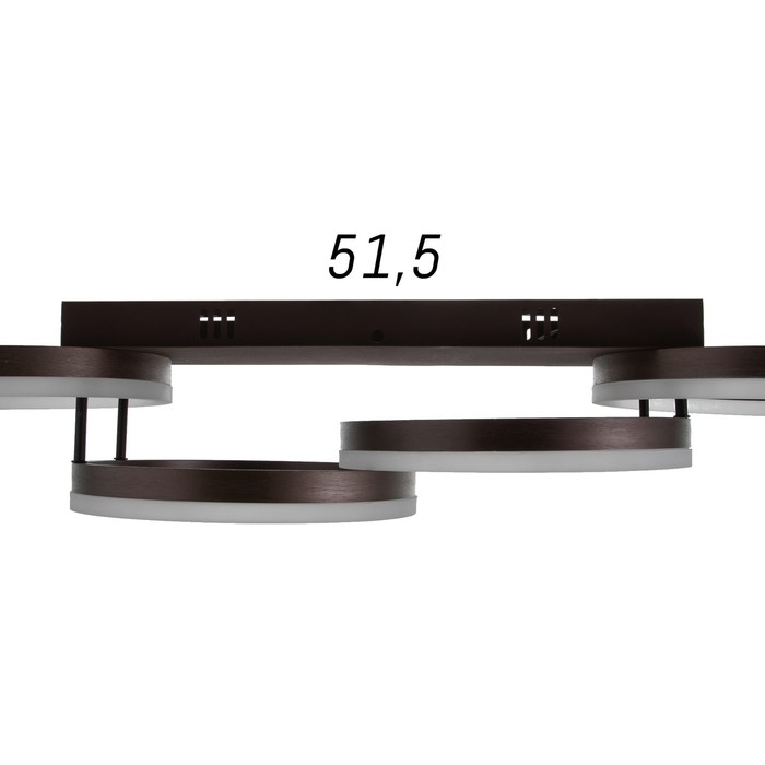 Люстра с ПДУ 1502/4 LED 160Вт 3000-6000К диммер кофе 98х30х17 см BayerLux