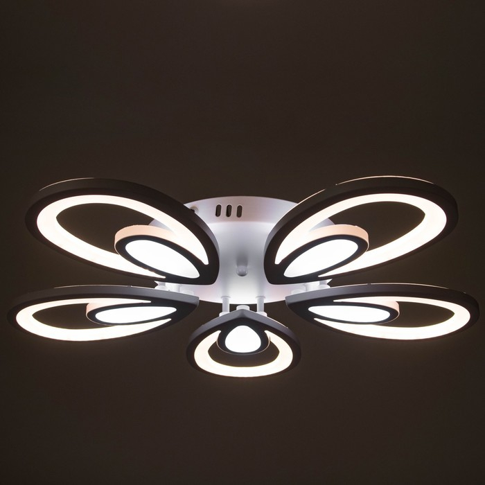 Люстра с ПДУ 59125/5WT LED 90+90Вт 3 режима диммер белый 65х65х14 см BayerLux