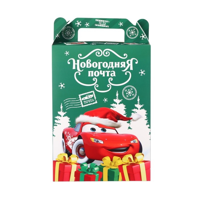 Коробка подарочная складная Коробка подарочная складная "Новогодняя почта", 20х33х10 см, Тачки