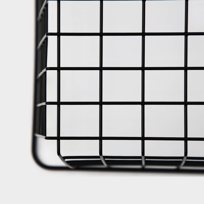 Корзина для хранения Доляна «Эрин», 36×27×14 см, цвет чёрный Корзина для хранения Доляна «Эрин», 36×27×14 см, цвет чёрный