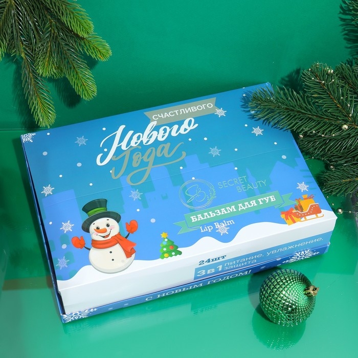 Новый год. Бальзам для губ «Новогодний снеговик» Новый год. Бальзам для губ «Новогодний снеговик»
