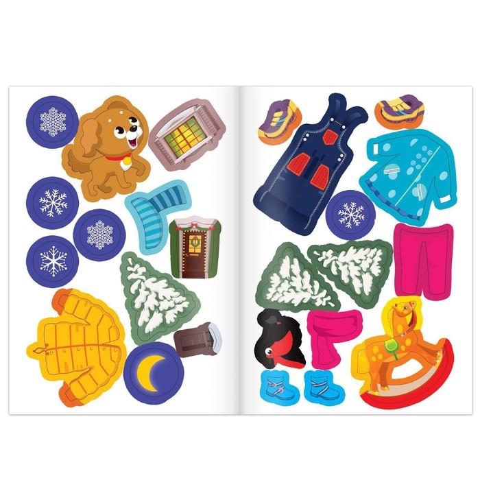 Новогодние аппликации наклейками «Дедушка Мороз» Новогодние аппликации наклейками «Дедушка Мороз»