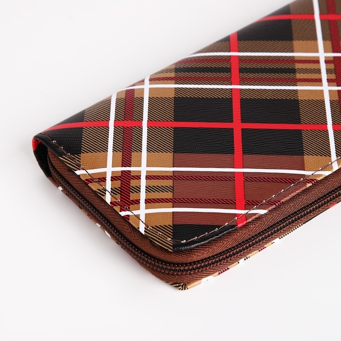 Кошелёк женский на молнии, цвет коричневый Кошелёк женский на молнии, цвет коричневый