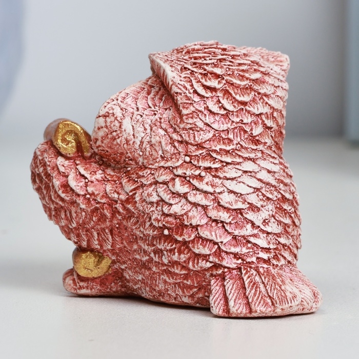 Фигура Фигура "Сова с микрофоном" красно-коричневая, 5х5х5см
