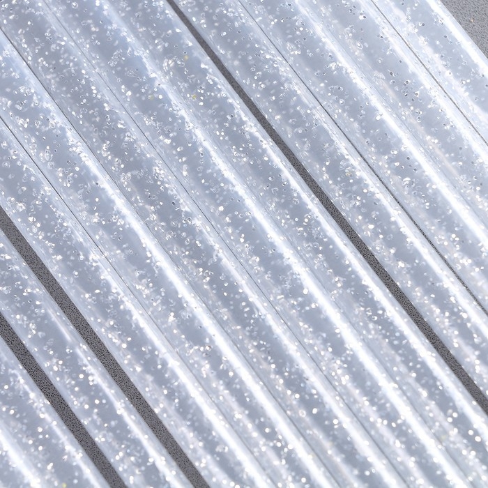 Трубочки для коктейля &laquo;Блёстки&raquo;, в наборе 12 шт., цвет серебряный