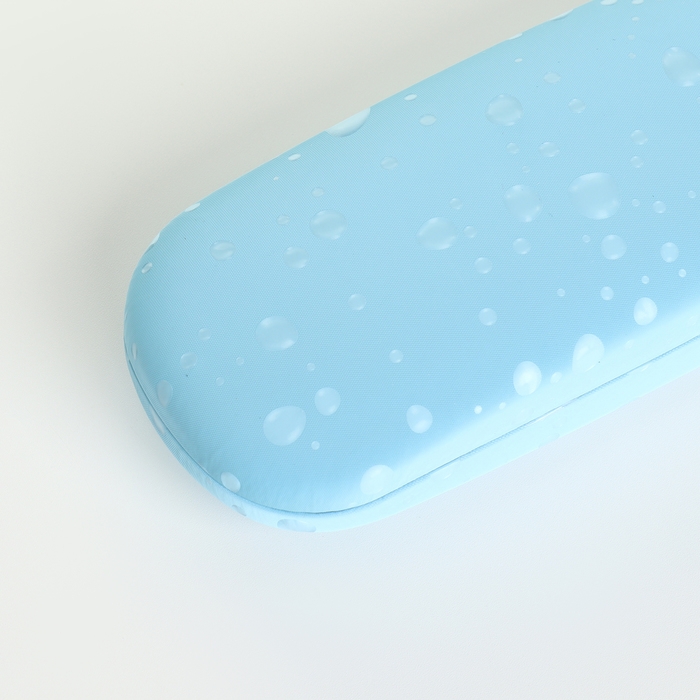 Футляр для очков на хлопушке, длина 16 см, цвет голубой Футляр для очков на хлопушке, длина 16 см, цвет голубой