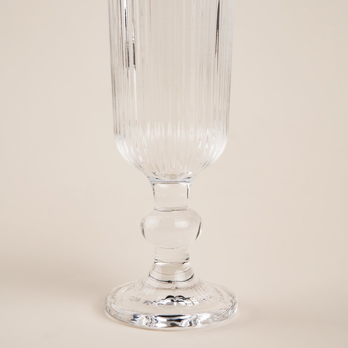 Набор бокалов для шампанского стеклянный SL Home «Модерн», 150 мл, 5,5×18,5 см, цвет прозрачный Набор бокалов для шампанского стеклянный SL Home «Модерн», 150 мл, 5,5×18,5 см, цвет прозрачный