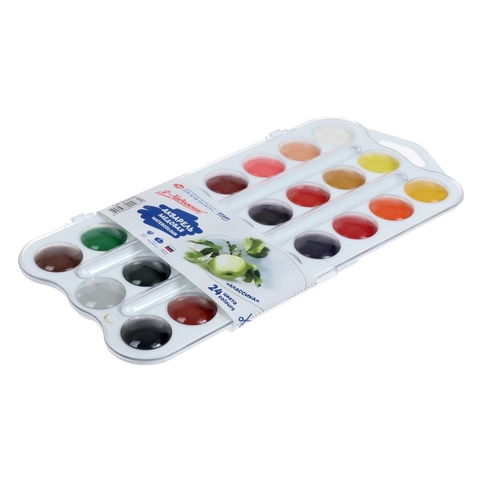 Акварель медовая 24 цвета, ЗХК  Акварель медовая 24 цвета, ЗХК "Я - Художник!", без кисти, в пластиковой коробке, 227422003