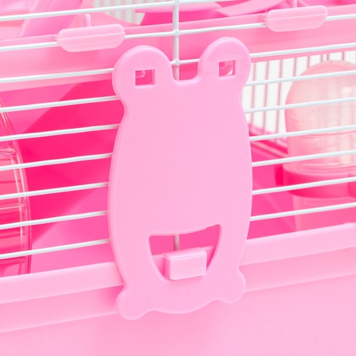 Клетка для грызунов Клетка для грызунов "Пижон", трёхэтажная с наполнением 31 х 24 х 40 см, розовая