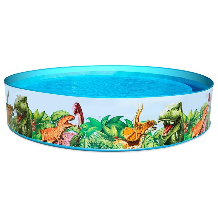 Бассейн Dinosaur Fill'N Fun, жёсткий борт, 244 х 46 см, 55001 Bestway Бассейн Dinosaur Fill'N Fun, жёсткий борт, 244 х 46 см, 55001 Bestway