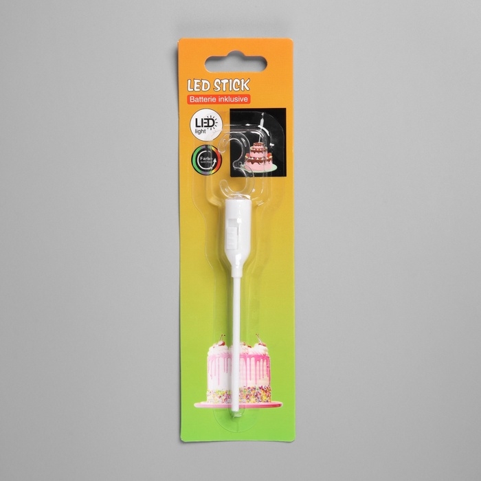 Светодиодная свеча  Светодиодная свеча "Цифра 3", 14.5 см, от батареек LR1130х3 (в комплекте), свечение мульти (RGB)