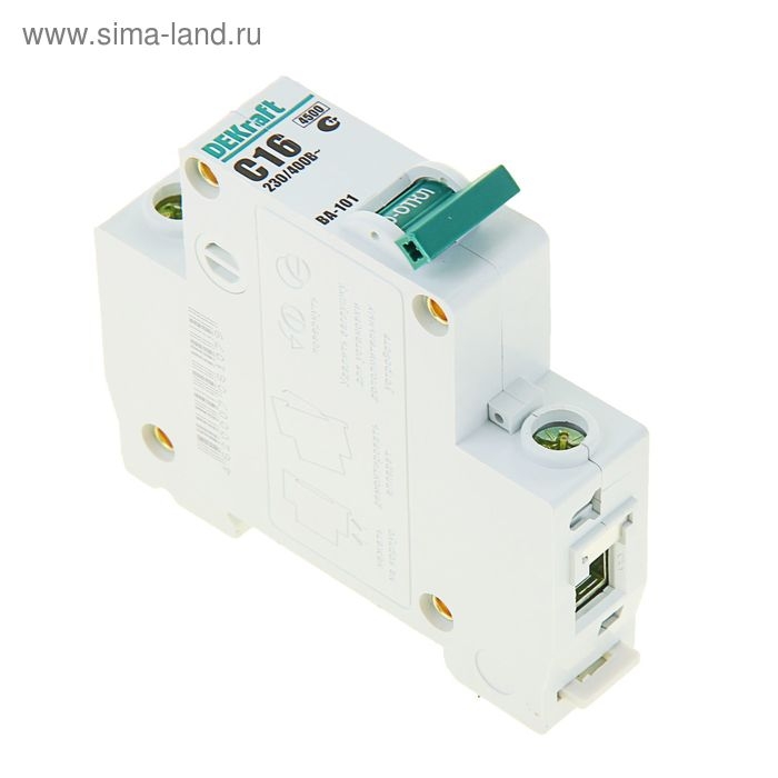 Выключатель автоматический. однополюсный, 16А Выключатель автоматический. однополюсный, 16А