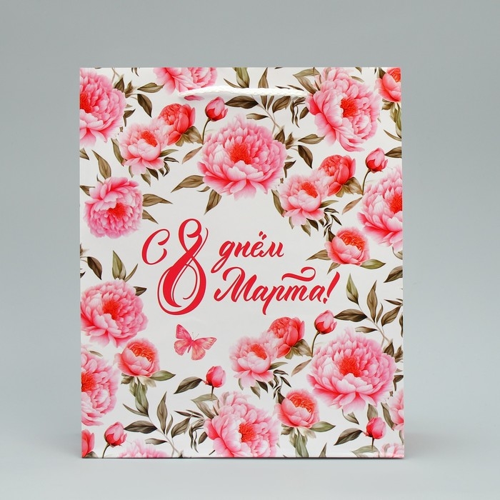Пакет подарочный ламинированный, упаковка, «8 марта», ML 21 х 25 х 8 см Пакет подарочный ламинированный, упаковка, «8 марта», ML 21 х 25 х 8 см