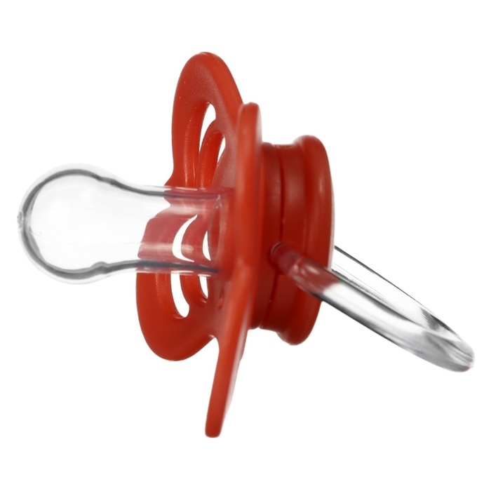 Соска - пустышка силиконовая классическая, от 0 мес., с колпачком, цвет вишневый Соска - пустышка силиконовая классическая, от 0 мес., с колпачком, цвет вишневый