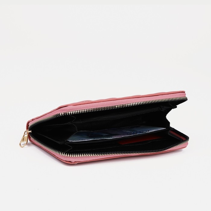 Кошелёк на молнии, цвет пудра Кошелёк на молнии, цвет пудра