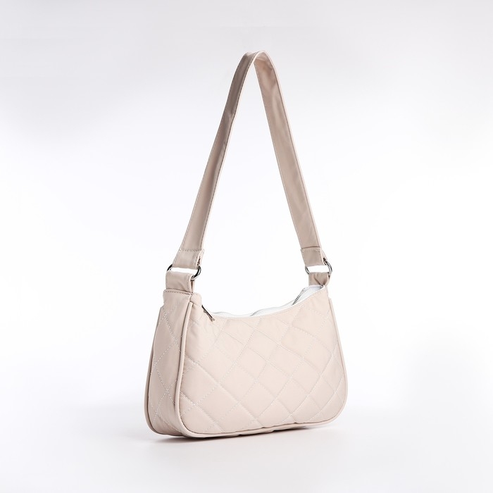 Сумка-багет на молнии, цвет бежевый Сумка-багет на молнии, цвет бежевый