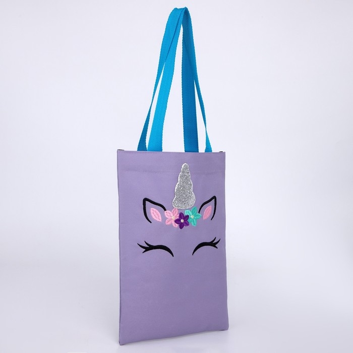 Шопер детский для девочки с допиками «Единорожик», 32х23см Шопер детский для девочки с допиками «Единорожик», 32х23см