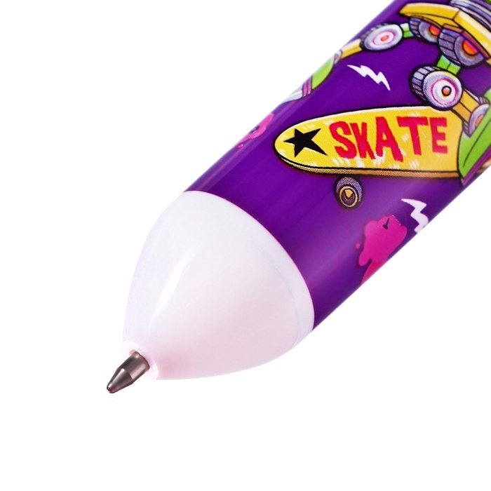 Ручка шариковая автоматическая, 10-ти цветная, штрихкод на штуке, МИКС Робот/Машина Ручка шариковая автоматическая, 10-ти цветная, штрихкод на штуке, МИКС Робот/Машина