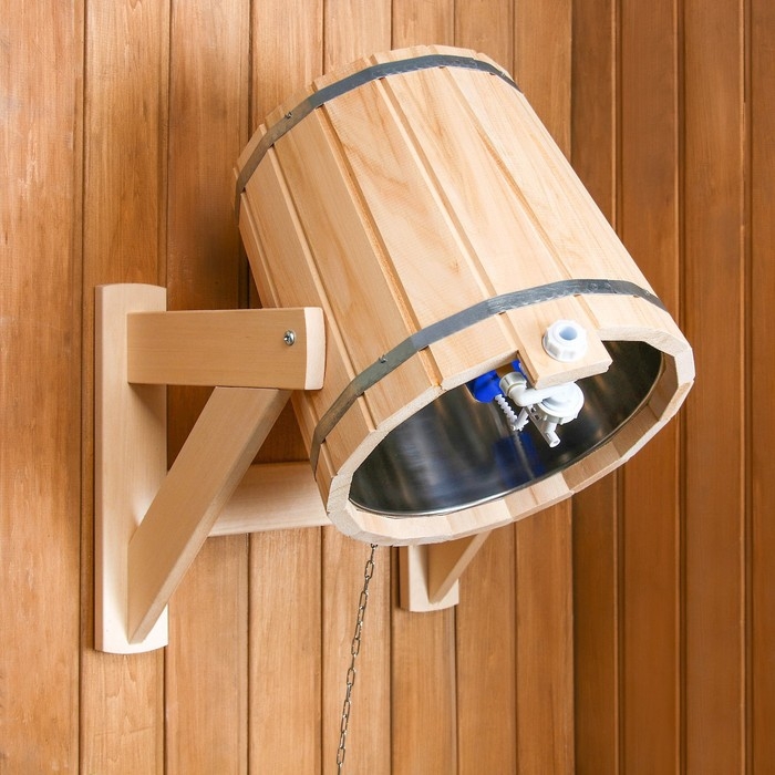 Обливное устройство из липы, 15л, нержавеющая вставка, Обливное устройство из липы, 15л, нержавеющая вставка, "Добропаровъ"