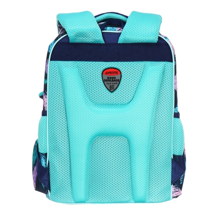 Рюкзак школьный 37х28х14, эргономичная спинка, deVENTE Smart 14L, Happy Owl, для девочек, бирюзовый/фиолетовый Рюкзак школьный 37х28х14, эргономичная спинка, deVENTE Smart 14L, Happy Owl, для девочек, бирюзовый/фиолетовый