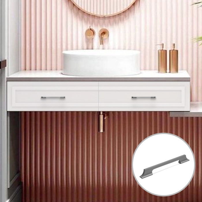 Ручка-скоба CAPPIO RSC020, алюминий, м/о 160 мм, цвет графит Ручка-скоба CAPPIO RSC020, алюминий, м/о 160 мм, цвет графит