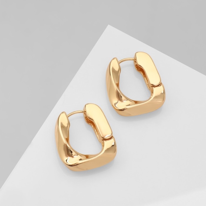 Серьги металл «Богема» изгиб, цвет золото Серьги металл «Богема» изгиб, цвет золото