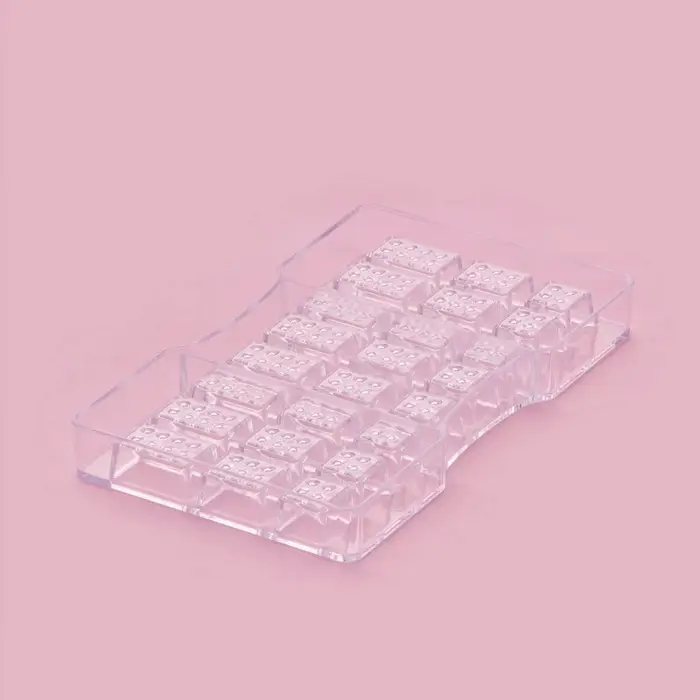Форма для конфет и шоколада &laquo;Лего&raquo;, пластик, 24 ячейки, 20&times;12&times;2.5 см, глубина 1.5 см, прозрачная