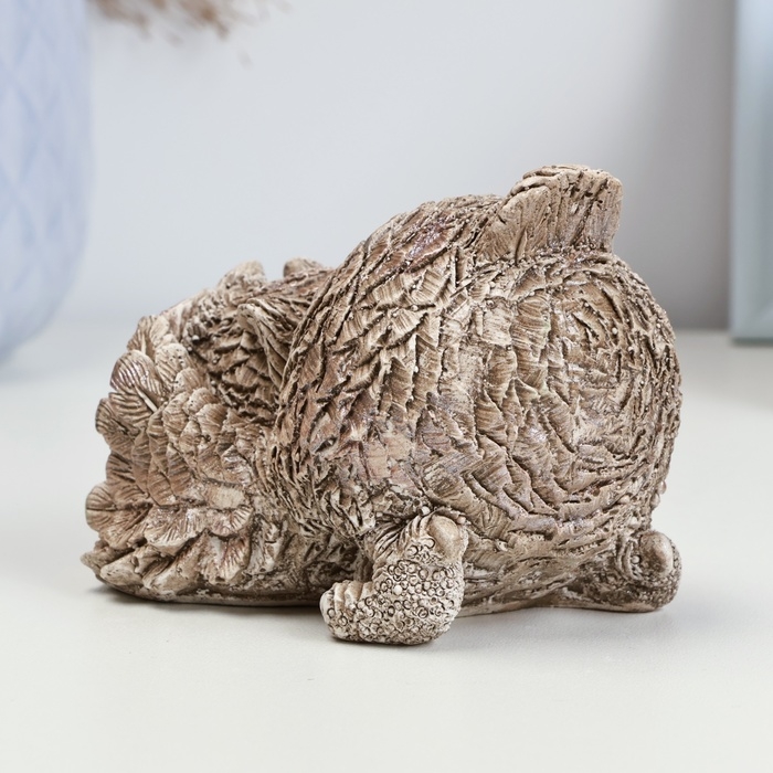 Фигура Фигура "Сова подглядывает" бежевая, 6,5х8х9см