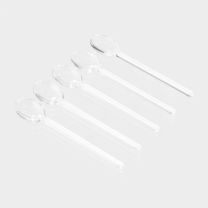 Ложка чайная стеклянная «Классика», 15×2,7 см, цвет прозрачный