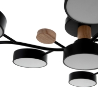 Люстра 1316/7BK LED 168Вт 3000-6000К черный 74х74х17 см BayerLux