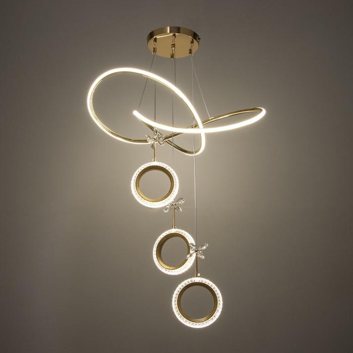 Светильник с ПДУ Светильник с ПДУ "Лаурен" LED 130Вт 3000-6000К золото 53х53х100 см