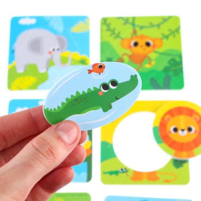 Мягкий пазл для малышей «Африка», по методике Сегена , 6 деталей, Крошка Я Мягкий пазл для малышей «Африка», по методике Сегена , 6 деталей, Крошка Я