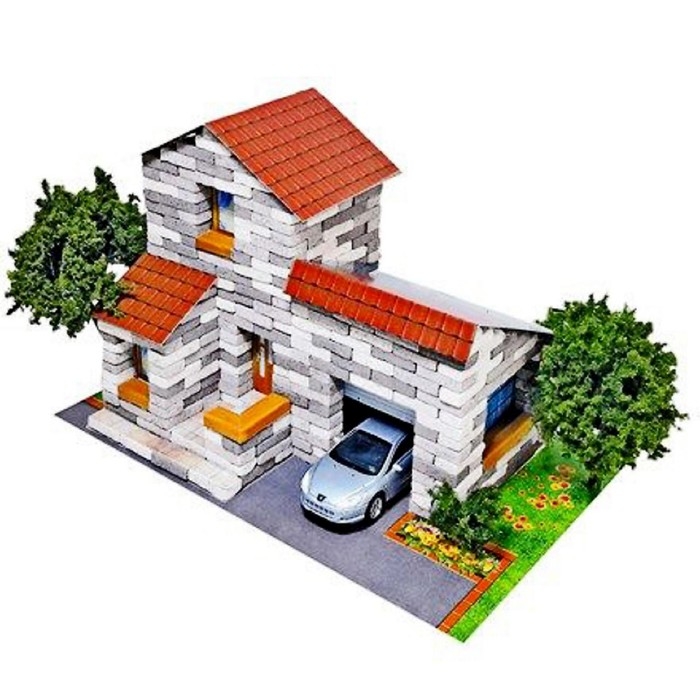 Конструктор из кирпичиков «Дом с гаражом», 500 деталей Конструктор из кирпичиков «Дом с гаражом», 500 деталей