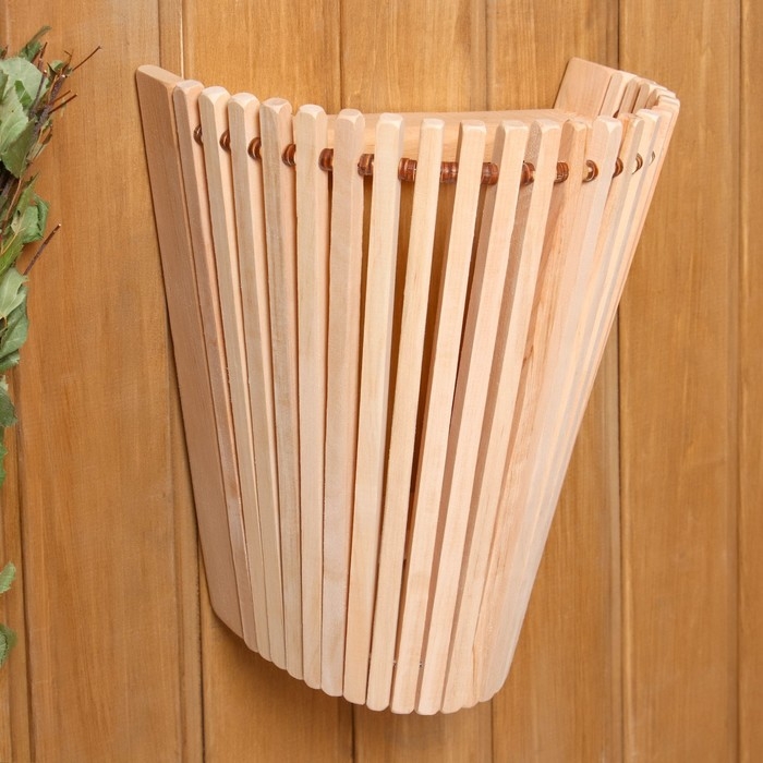 Абажур настенный веерный, ольха, 30,5 х 27 х 16 см Абажур настенный веерный, ольха, 30,5 х 27 х 16 см