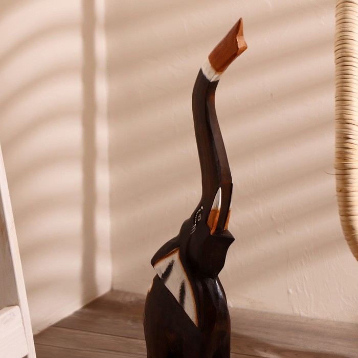 Сувенир дерево Сувенир дерево "Слон с цветком на спине" 60х15х7 см