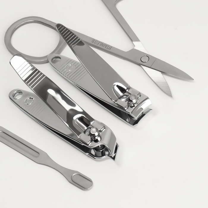 Набор маникюрный «GENTLEMAN», 6 предметов, в футляре, разноцветный Набор маникюрный «GENTLEMAN», 6 предметов, в футляре, разноцветный