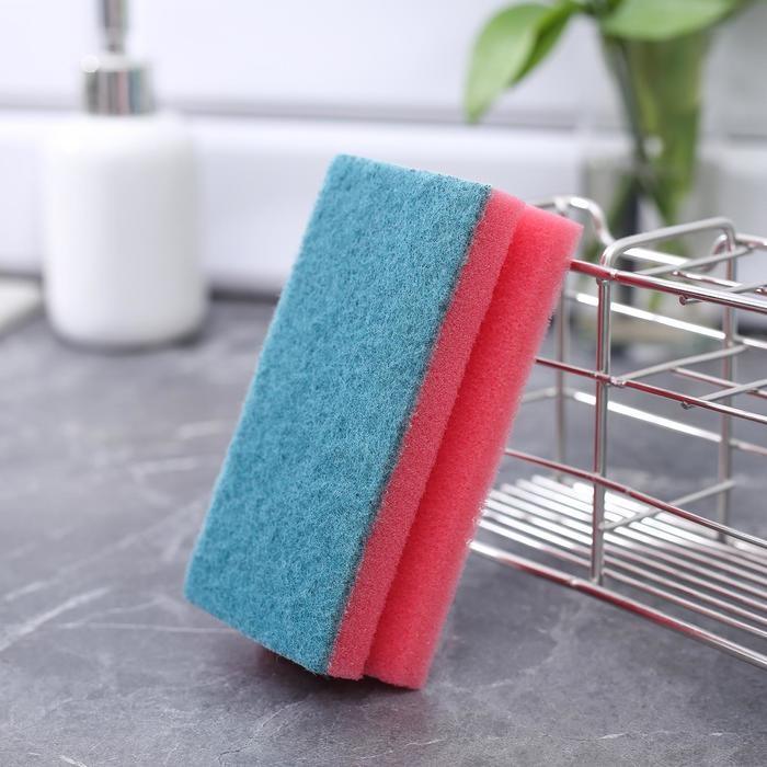 Губка для мытья посуды Доляна «Генеральная уборка», 12×6×4 см, 6 шт Губка для мытья посуды Доляна «Генеральная уборка», 12×6×4 см, 6 шт