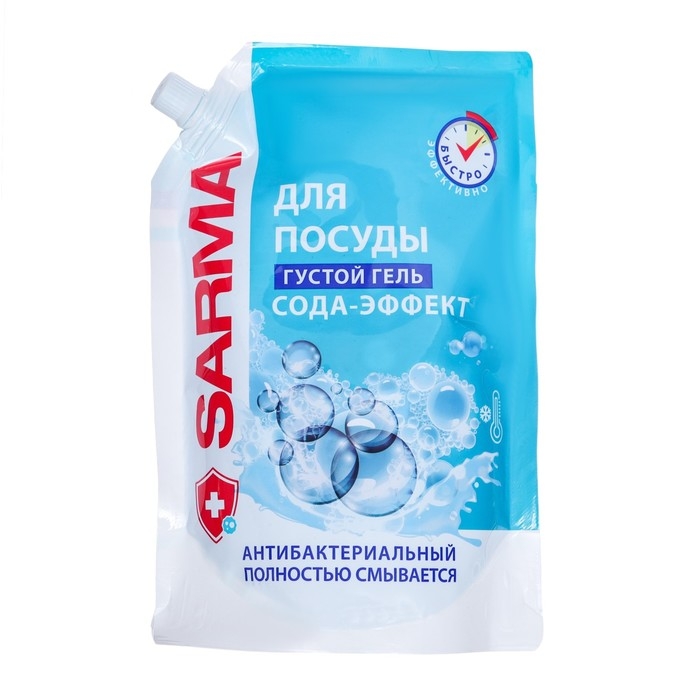 Гель для мытья посуды Sarma «Сода-эффект», дой-пак, 1 л Гель для мытья посуды Sarma «Сода-эффект», дой-пак, 1 л