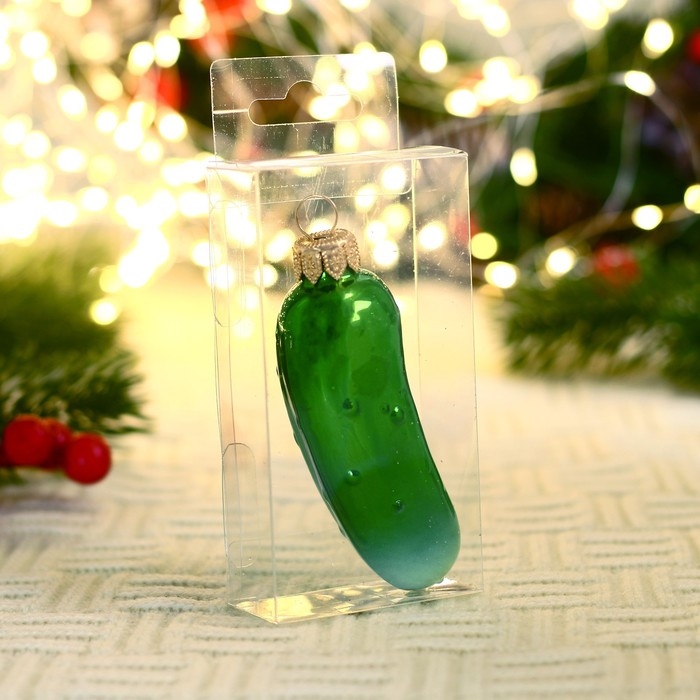 Ёлочная игрушка Ёлочная игрушка "Огурчик-2" 8,9 см