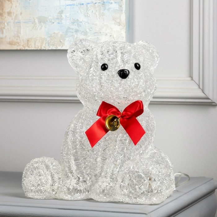 Фигура акриловая «Мишка» 25 см, 40 LED, 220 В, свечение тёплое белое Фигура акриловая «Мишка» 25 см, 40 LED, 220 В, свечение тёплое белое