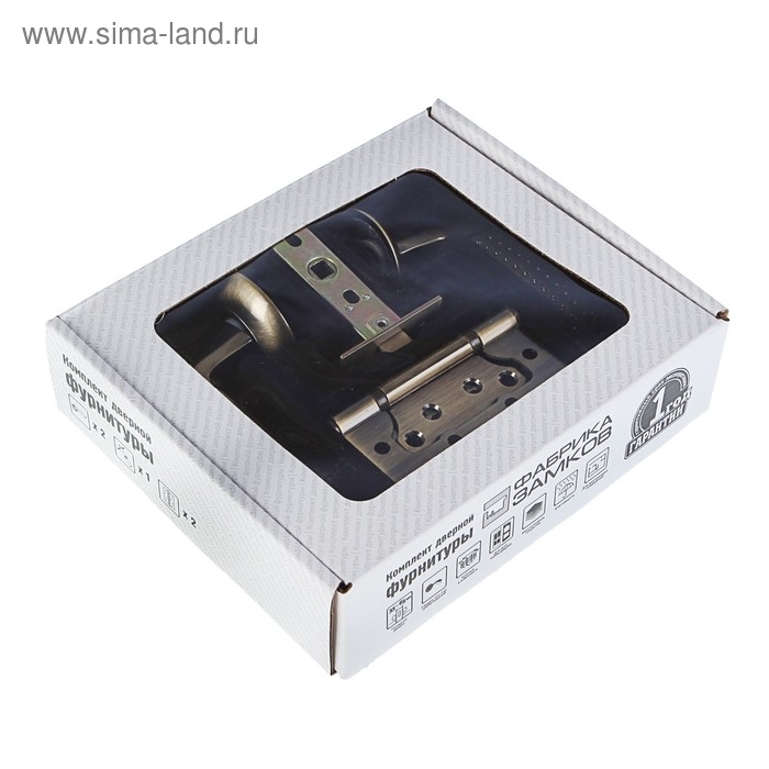 Комплект для двери  Комплект для двери "Фабрика Замков" SET 04-C 100 2H AB, цвет старая бронза