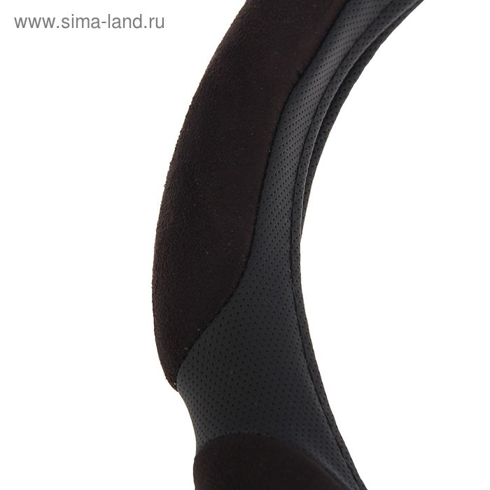 Оплетка на руль Nova Bright экокожа, спонжевая, чёрная, размер М Оплетка на руль Nova Bright экокожа, спонжевая, чёрная, размер М