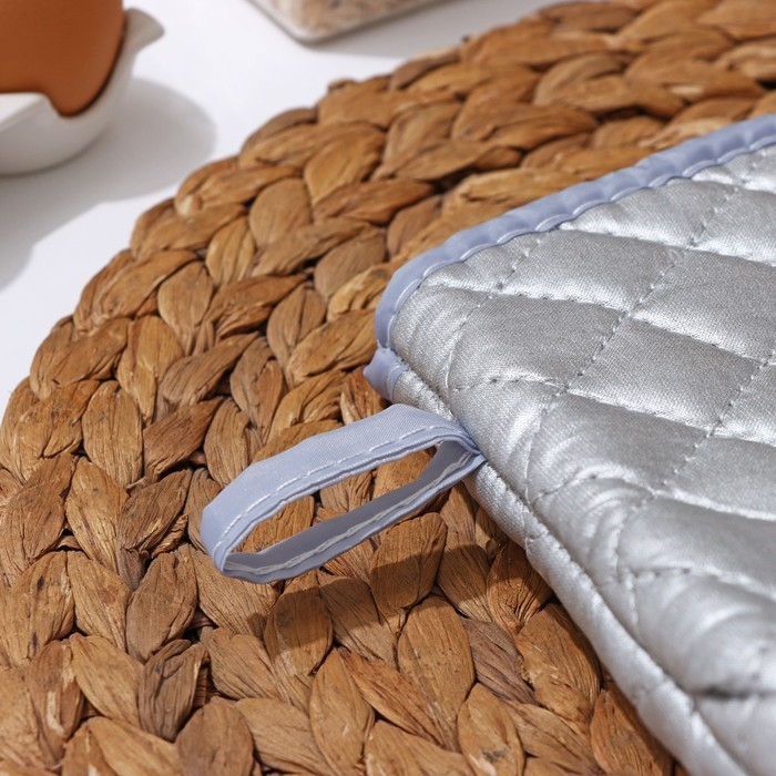 Набор прихваток «Профи», 2 шт, 23×17 см, цвет серый Набор прихваток «Профи», 2 шт, 23×17 см, цвет серый