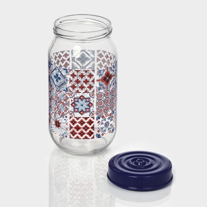 Банка стеклянная для сыпучих продуктов «Мозаика», 1 л