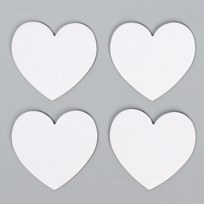 Набор холстов на магните «Сердце», 7,5 см, 4 шт Набор холстов на магните «Сердце», 7,5 см, 4 шт