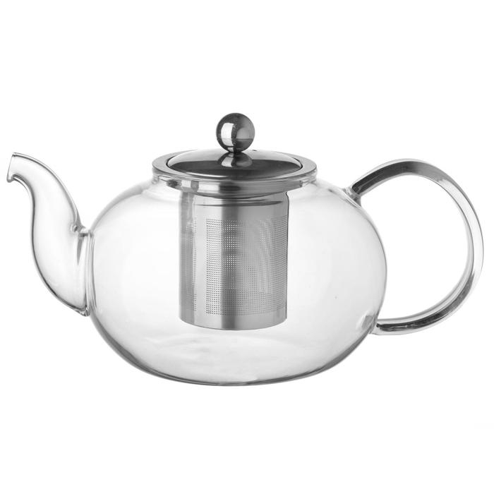 Чайник стеклянный заварочный с металлическим ситом «Калиопа», 1 л Чайник стеклянный заварочный с металлическим ситом «Калиопа», 1 л