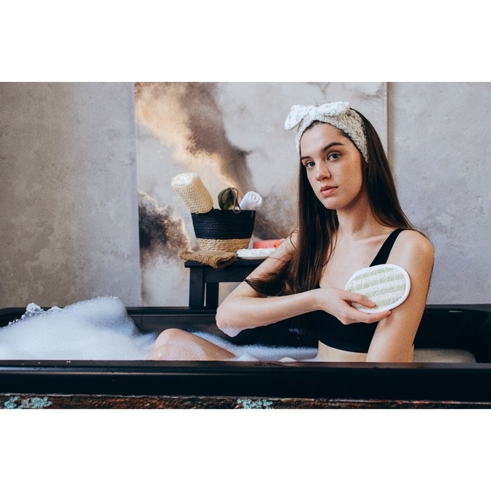 Мочалка для тела детская натуральная Доляна, с резинкой, 11,5×8 см, цвет МИКС Мочалка для тела детская натуральная Доляна, с резинкой, 11,5×8 см, цвет МИКС