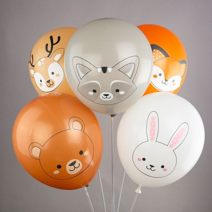 Шар латексный 12 Шар латексный 12" «Лесные друзья» пастель МИКС , 2ст., набор 25 уп.