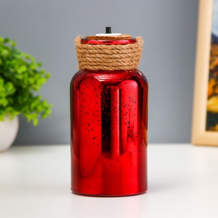 Ночник Ночник "Ласси" LED от батареек красный 8х8х17 см RISALUX