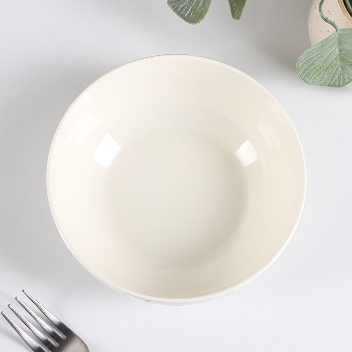 Салатник Доляна «Весенний вечер», 600 мл, d=15,5 см, цвет белый Салатник Доляна «Весенний вечер», 600 мл, d=15,5 см, цвет белый